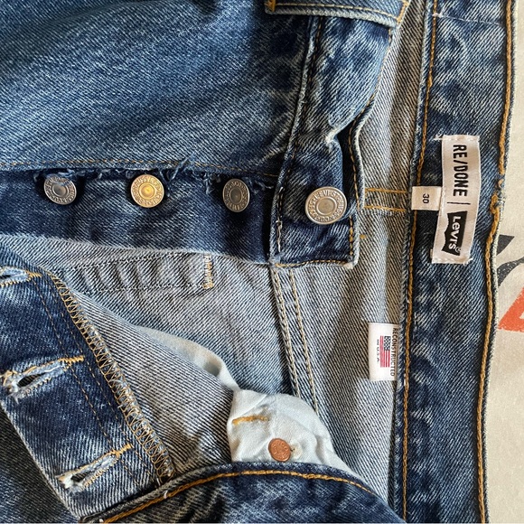 Levi’s Re/done Made in USA High Rise Jeans Denim Size 30 - Picture 8 of 14
